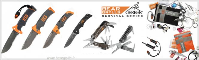 gamme de couteaux gerber Bear grylls