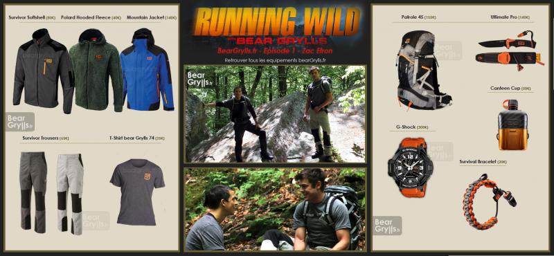 Running Wild with bear grylls equipements